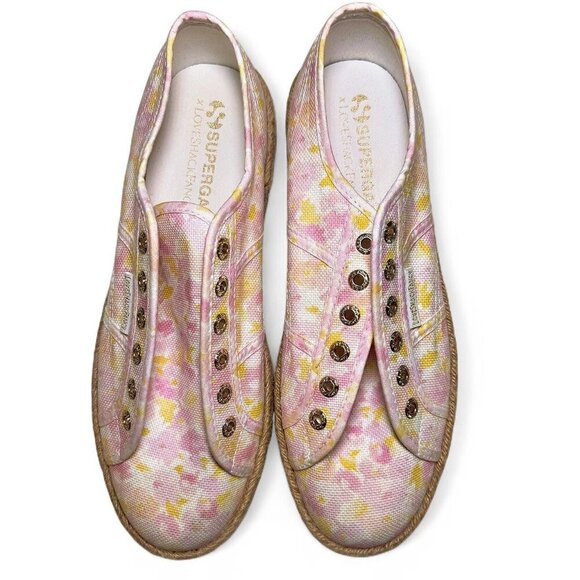 LoveShackFancy  Superga Platform Espadrille Sneakers in Perky Peach Size 40 US 9 - Picture 2 of 8